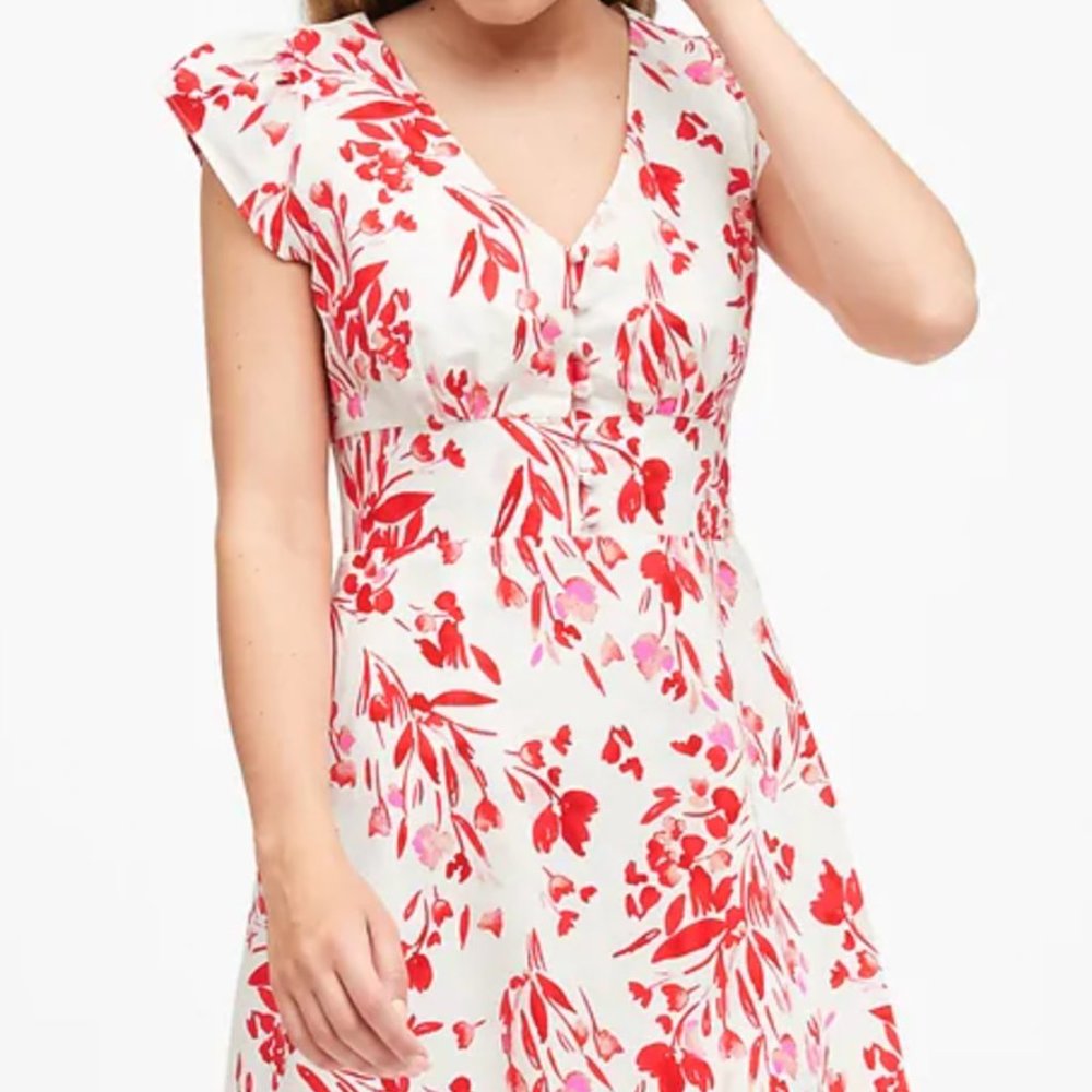 Banana Republic Floral Button Front Mini Dress